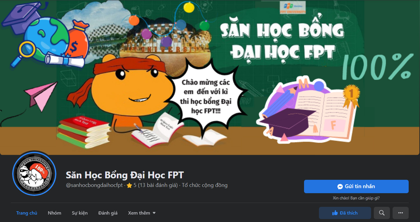 Một group "săn" học bổng ĐH FPT với những chia sẻ hữu ích và hướng dẫn giải các dạng đề khó.