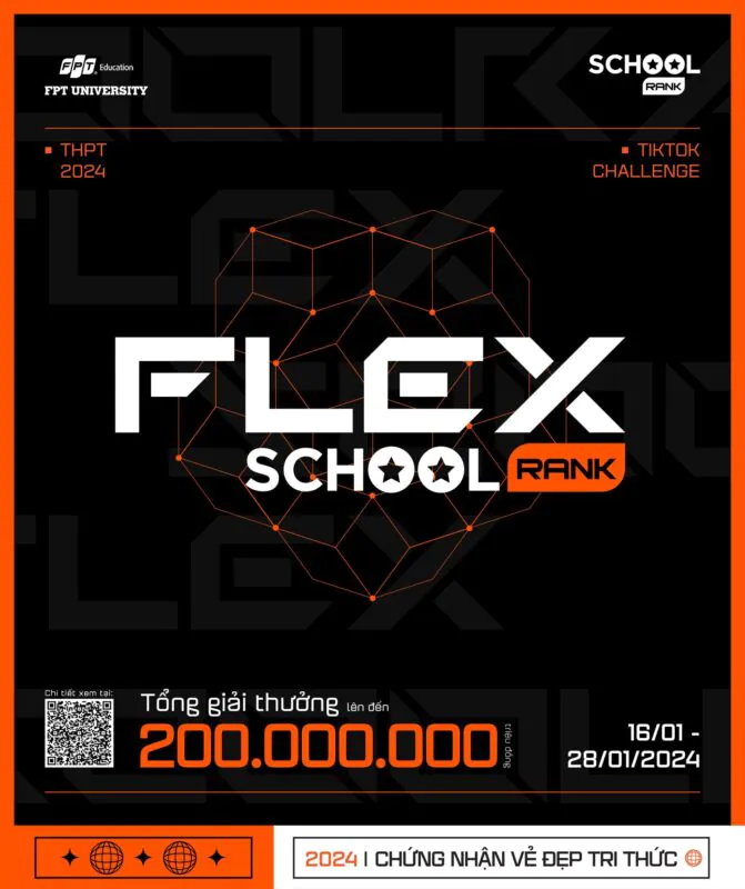 Poster chính thức của chiến dịch "Flex SchoolRank" 